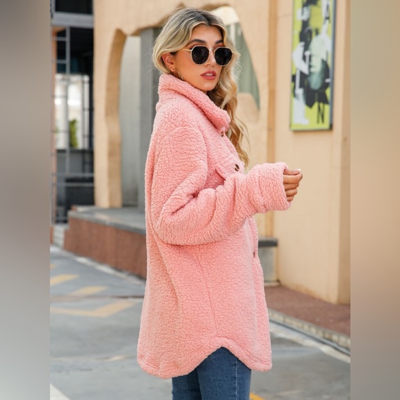 Button Down Collared Coat - Picture 3 of 13